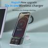4-in-1 Wireless Charging Station with Clock for Apple Watch, Earphones, and Phone