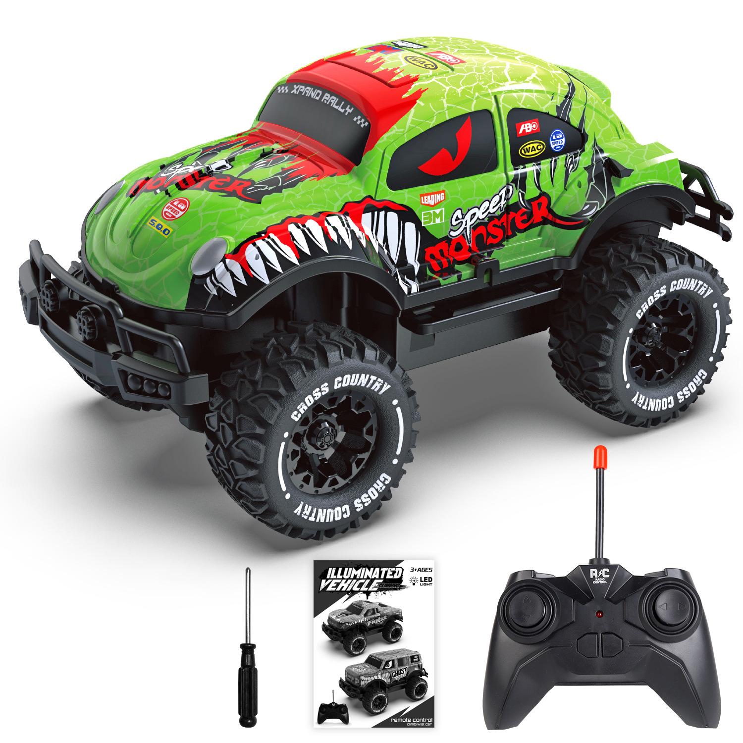 

UJ99-Y200 1/20 2WD Remote Control Car Toy Cartoon Design Non-Slip Wheels Cool Light RC Car A