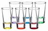 Glasgläser mit farbigem Boden Set 6 Stück in der Packung 28 ml