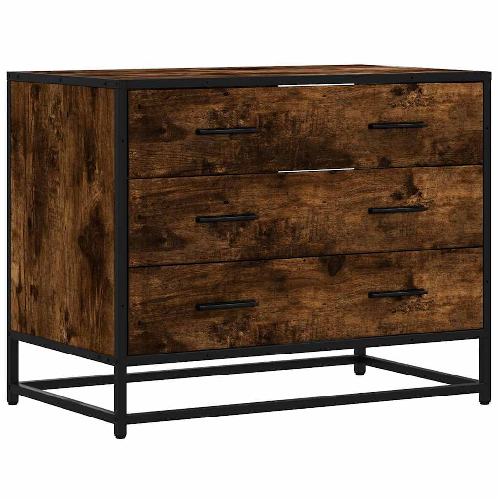 Vidaxl Chest of Drawers, Smoked Oak, 70X41X56 Cm, Wood-Based Material