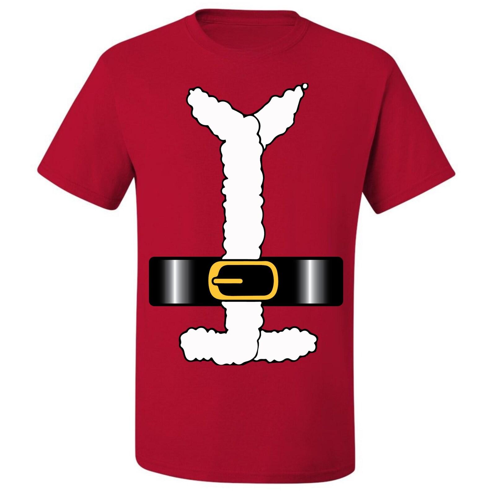 Ugly Christmas T-Shirt Santa and Elf Tee Shirt S