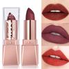 Batom Matte Velvet Hidratante Batom Altamente Pigmentado Longa Duração Brilho Labial Brick Positive Batom Vermelho Maquiagem Labial