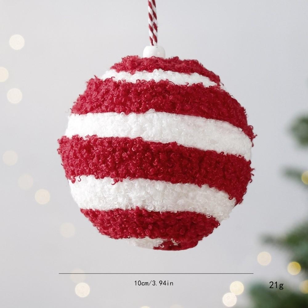 Plush Surface Christmas Tree Pendant 10CM Hanging Balls Ornament Christmas Tree