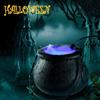 Halloween Witches Cauldron with Color Changing 12 LEDs Lights Halloween Home Outdoor Porch Party