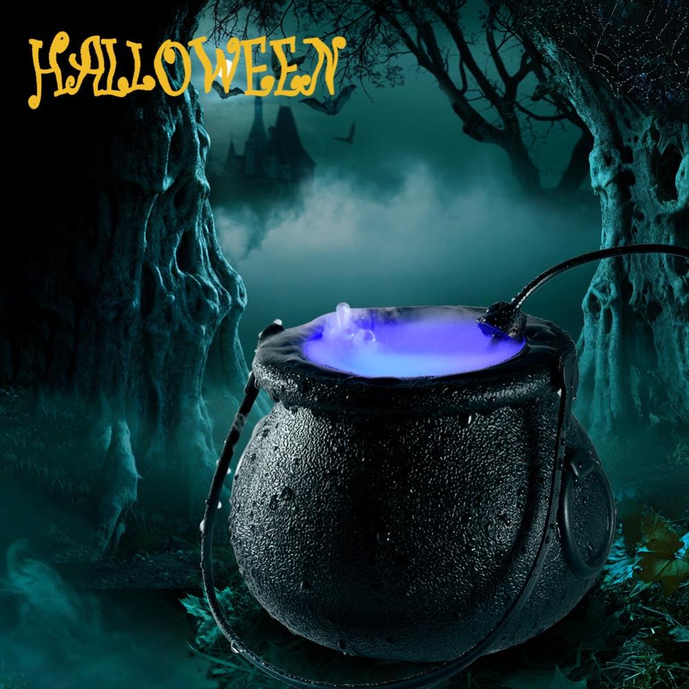 Halloween Witches Cauldron with Color Changing 12 LEDs Lights Halloween Home Outdoor Porch Party