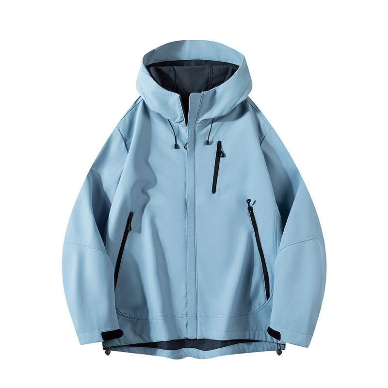 Outdoor Jacket Couples' Jacket Spring and Autumn New Soft Leather Hooded Mountaineering Jacket