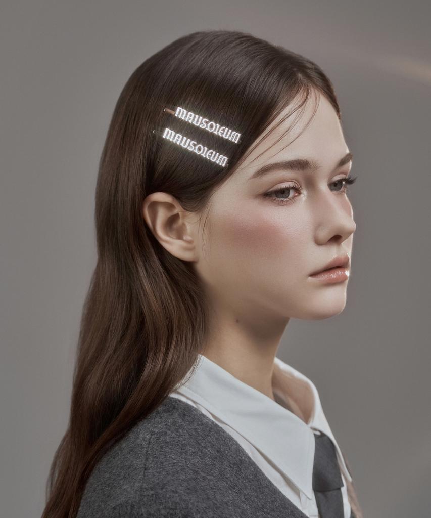 Mau Soleum Classic Logo Hair Pin - Silver,Gold
