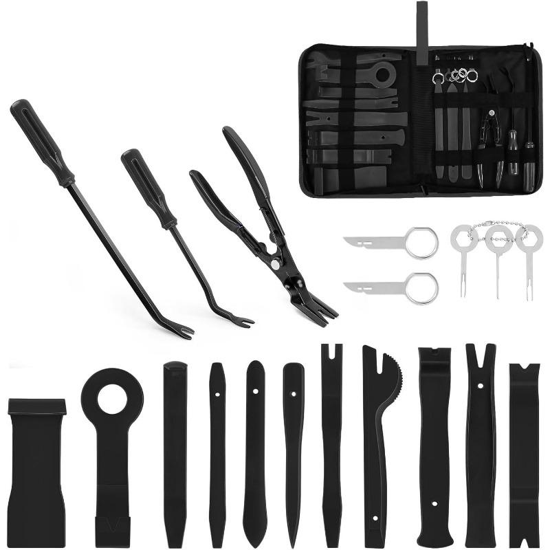 12/19 Pcs Car Pry Board Tool Set - Hard POM Audio/Instrument Panel Disassembly Tool  | 19Pcs with Storage Bag