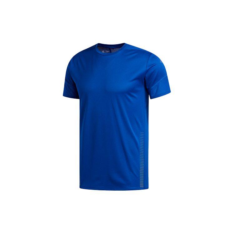 adidas T Shirts Men's Blue Crew Neck Moderate Straight Fit EI6319