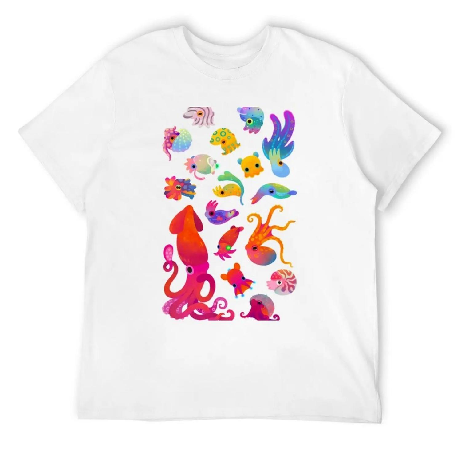 

Cephalopod T-Shirt luxury t-shirt plus size tops kawaii clothes plain t shirts men XXXXXL