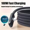 L-Shaped Braided Fast Charging Data Cable, 90 Degree Angled
