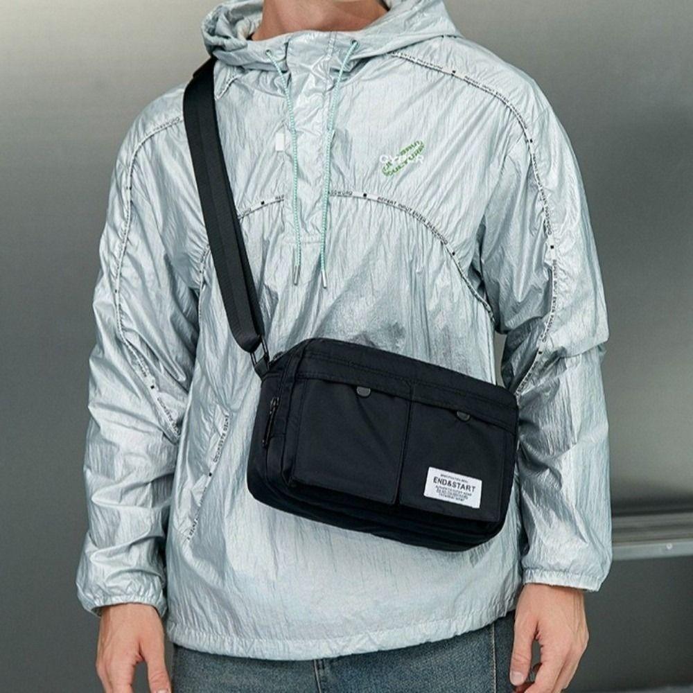 Trendy Men Crossbody Bag Japanese Style Work Messenger Bag Male Shoulder Pouch Youth Student