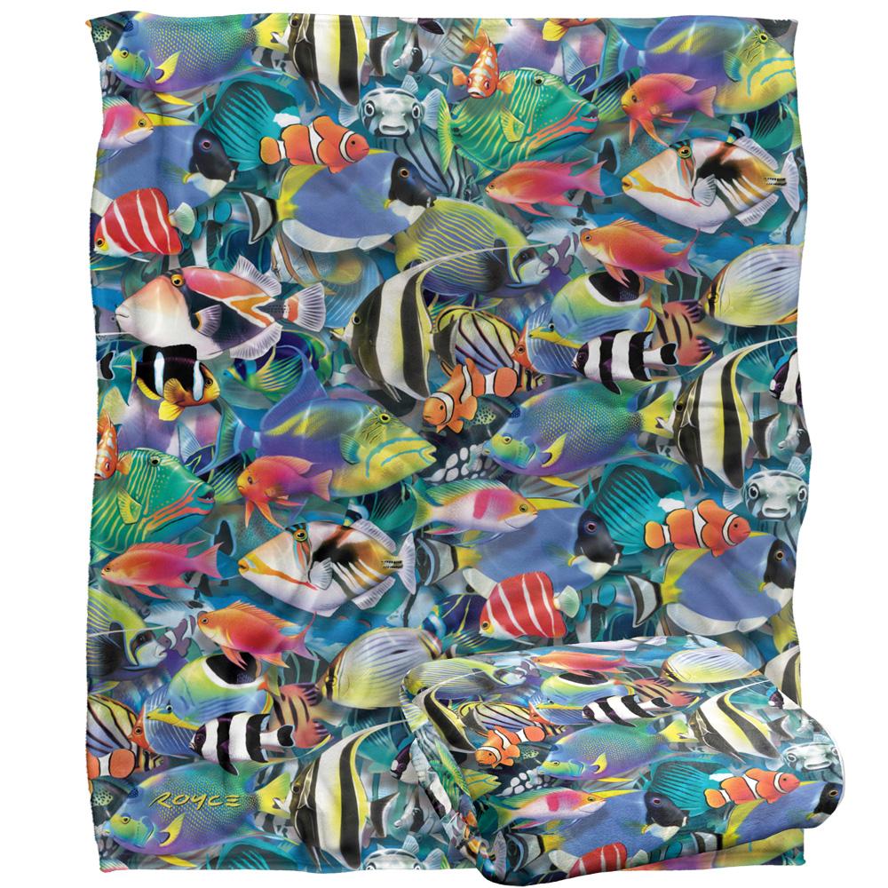 Royce McClure Tropical Fish Jam Silky Supersoft Blanket