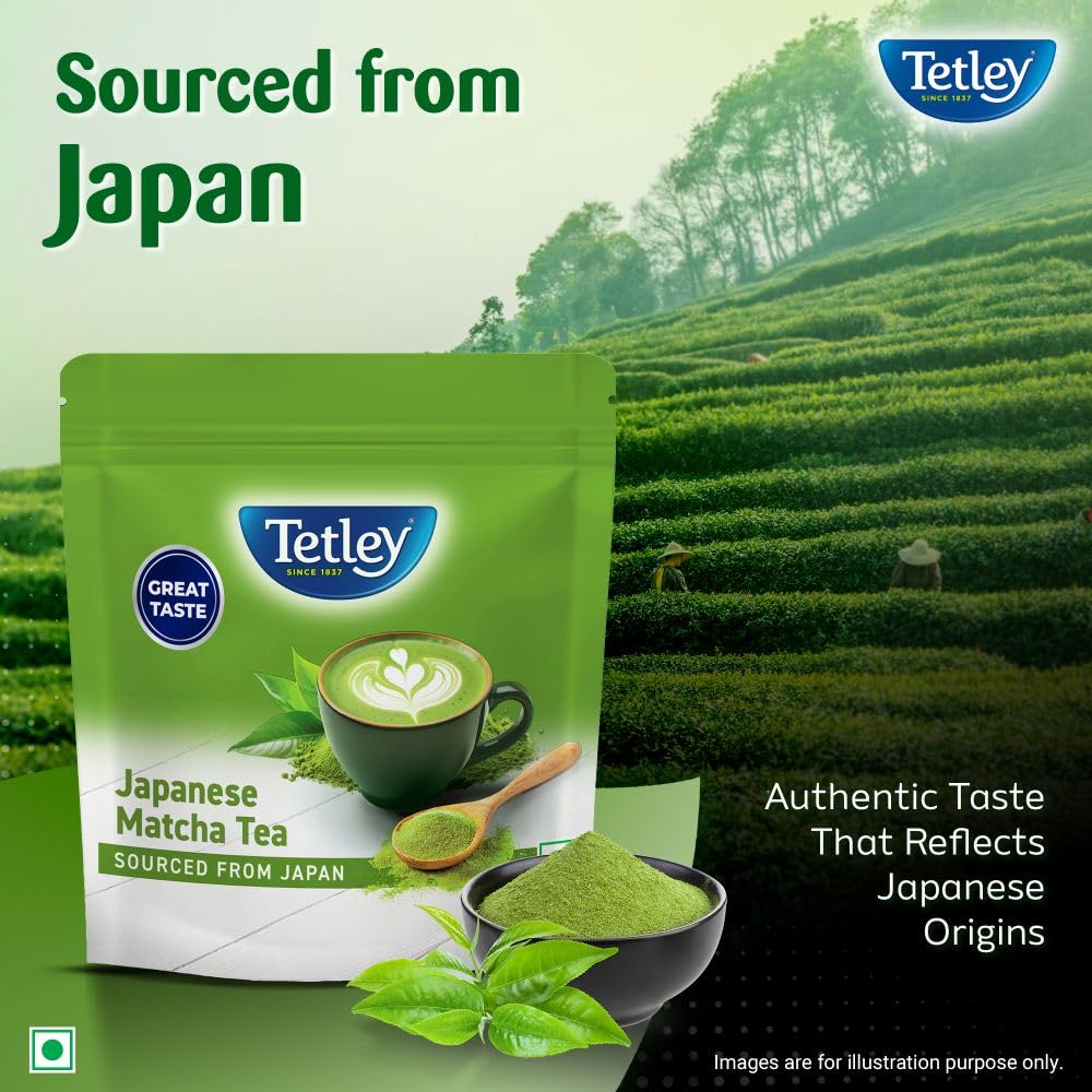 Tetley Japanese Matcha Green Tea Powder 50g Pure Authentic Premium From Japan For Hot Or Cold Drinks Smooth Taste Lattes Smoothies And Recipes