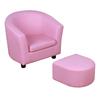 Kids Toddler Sofa Children's Armchair Footstool with Thick Padding, Anti-skid Foot Pads, 30 X 28 X 21cm, Pink