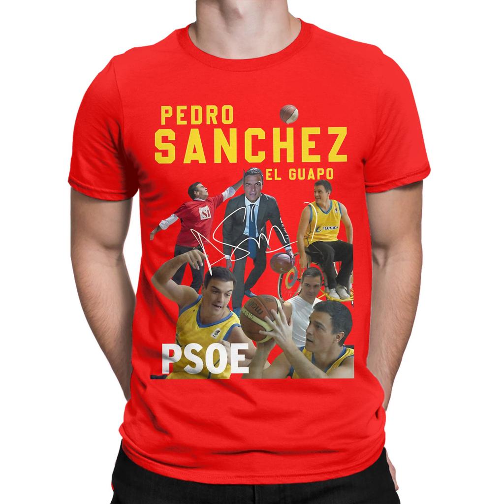 Vintage Pedro Sanchez Tshirt For Unisex O Neck Pure Cotton T Shirt Short Sleeve Tee Shirt Adult Clothing