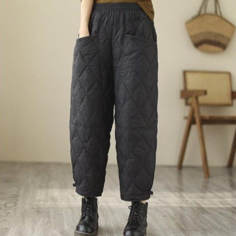 Pantaloni Harem Bumbac Îmbrăcăminte Exterioară Femei Modă Cald Pantaloni Harem Iarnă Groși Bloomeri Largi