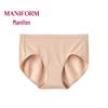 Maniform Women's Mid-Waist Seamless Antibacterial Cotton Panties