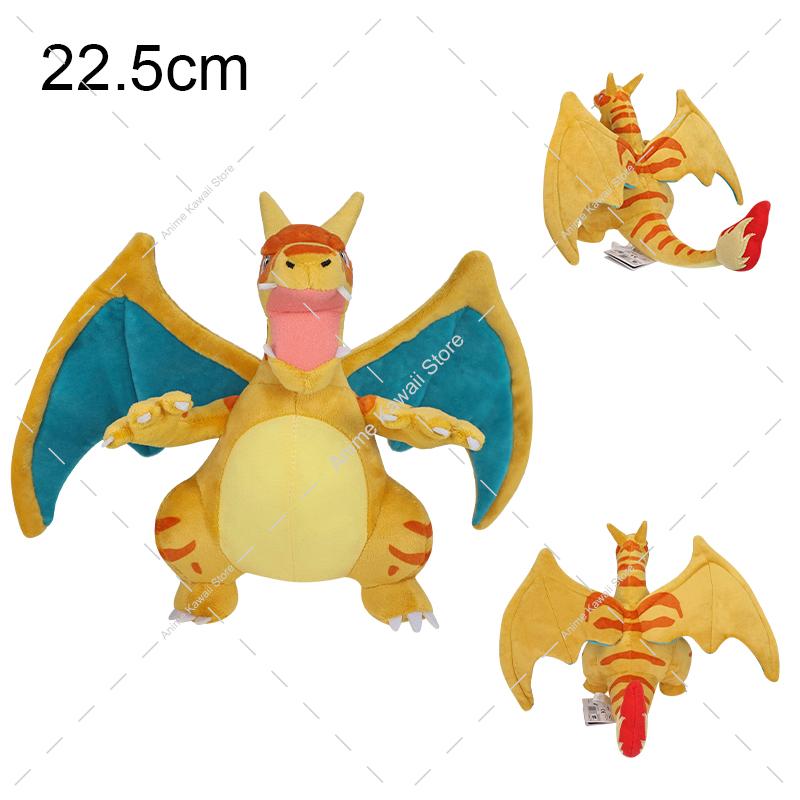Mega Charizard X Y Plush Toys Charizard Evolution Doll Soft Stuffed Toys Animals Peluche Halloween Gifts for Children 8-10 Inch