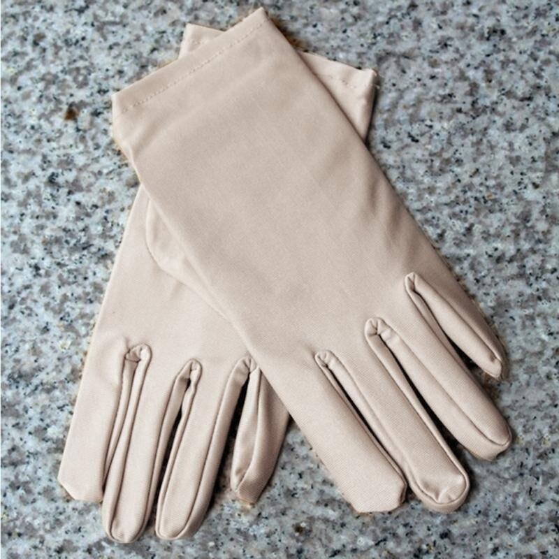 Ladies Thin Spandex Gloves High Elasticity Sunscreen Performance Dance Jewelry Etiquette Gloves White Gloves