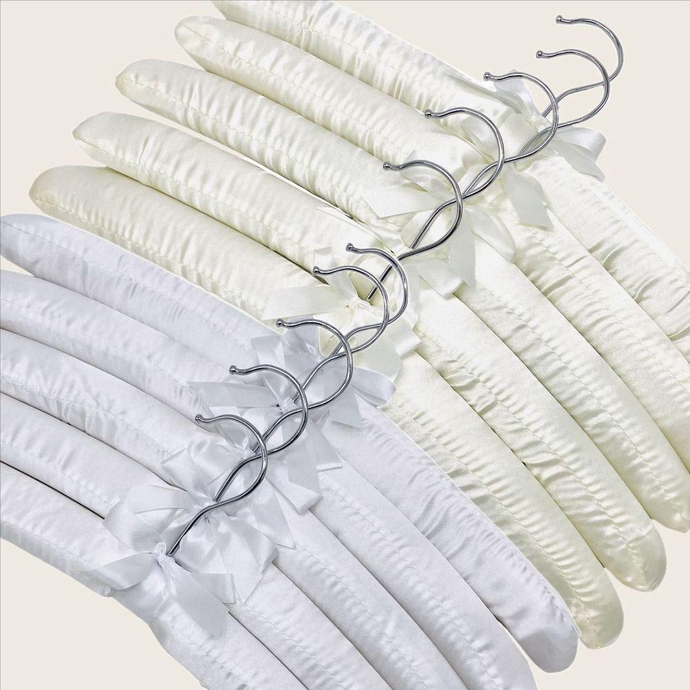 5PCS Non-slip Satin Padded Clothes Hanger Soft Sponge Clothes Hangers Clothing Store