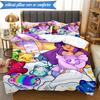 Purple Powerhouse 3pcs K-pop Music Group Bedding set,Ideal for Bedroom, Dormitory,Including Duvet Cover And 2pcs Pillowcases,Fan Gifts