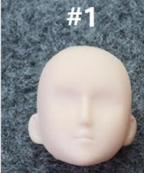 1/6 Doll Head Doll Parts Acssories No Makeup Head OB Female / Male Head Practi Makeup DIY Obitsu27