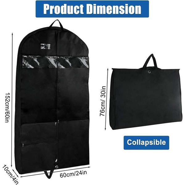 

1 шт., дорожная сумка для костюма 110/130/152 см, длинные сумки для платья, пылезащитные чехлы, сумки для одежды для путешествий, сумка для танцевального костюма с карманами