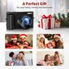 4K Digital Camera for Photography Autofocus, 48MP Vlogging Camera with Flash Anti-Shake, 3'' 180° Flip Screen Compact Travel Camera 16X Zoom Camera