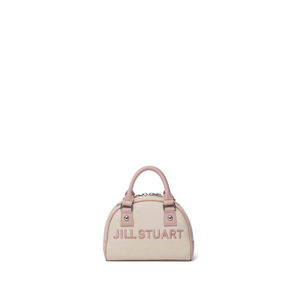 Jill Stuart Mini Boston Bag with Brand Daily JSLH5AB2 Logo, Casual, Pink, Women's