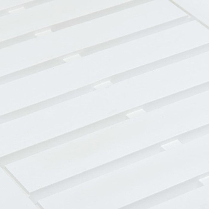VidaXL Table de jardin Blanc 78x55x38 cm Plastique
