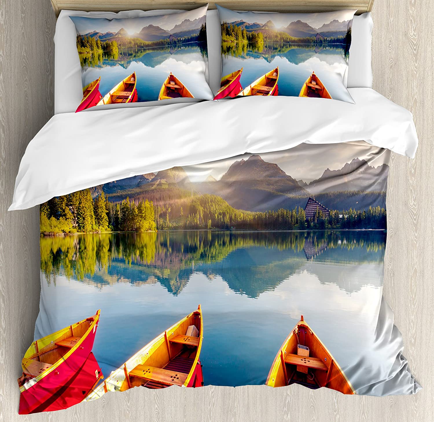 

Комплект постельного белья в морском стиле для спальни, кровати, дома, пусть ваши мечты плывут по течению с цитатой «Лодка в волнах» M, пододеяльник, стеганое одеяло, чехол и наволочка EU single(135x200cm)