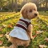 Vestito a strisce traspirante per cucciolo, gilet sottile per cane, canottiera per animale domestico, gonna per cane, cani piccoli e medi