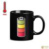 Mug - batterie - changement de couleur - noir - plastique - design contemporain