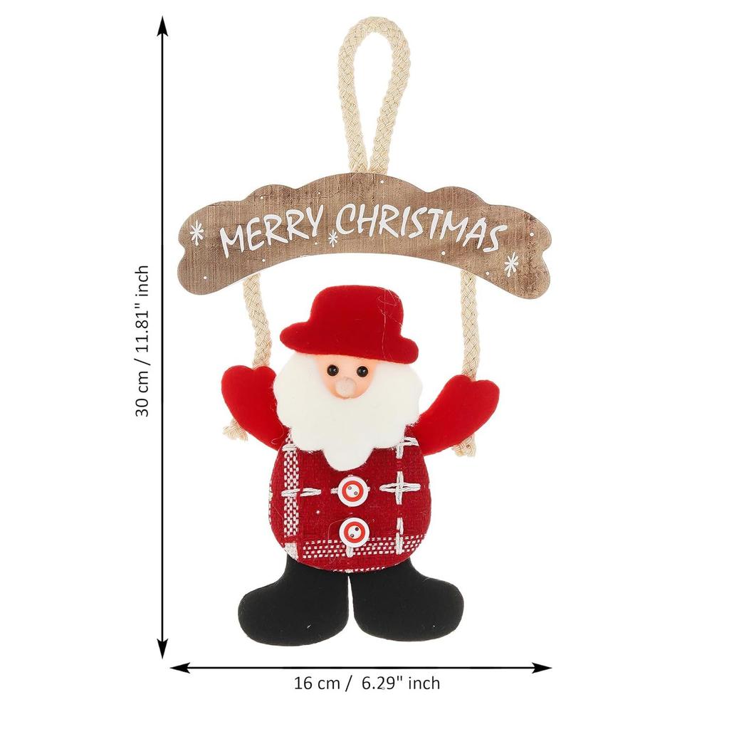 Santa Claus Merry Christmas Wall Hanging Ornament Props | Christmas Tree Decoration Items for Home Office | Christmas Gifts for Women Men