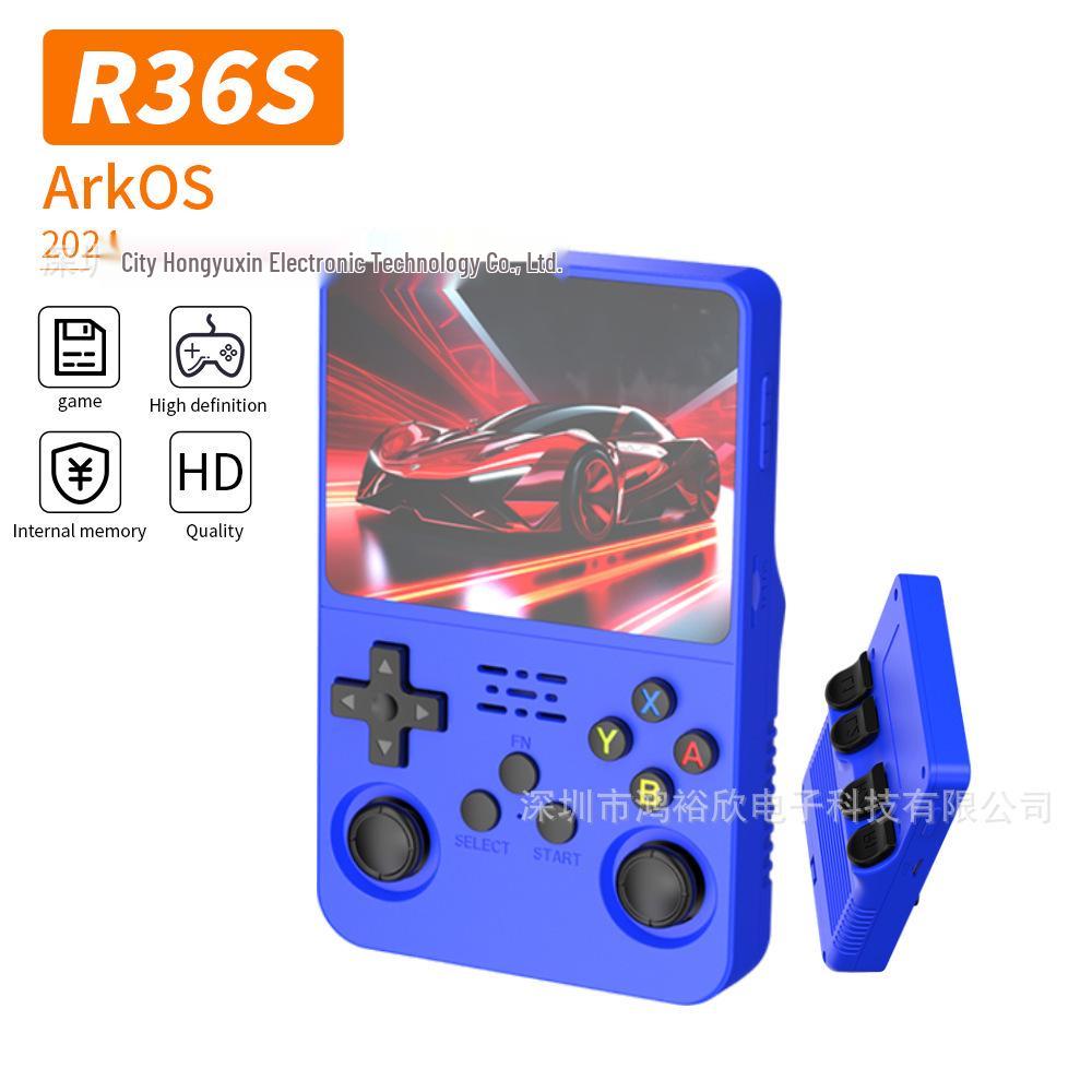 R36S Tragbare Retro-Spielkonsole - Handheld Duales System für PSP, GBA, Arcade-Spiele.