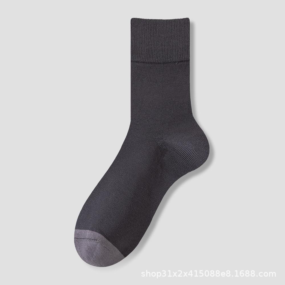 Male Spring and Autumn Pure Cotton Anti Odor Antibacterial Long Boneless Socks