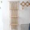 3 Layer Large Macrame Wall Hanging Shelf Macrame Floating Shelf Boho Home Decor Handwoven Rope Plant Display Rack Wall Organizer