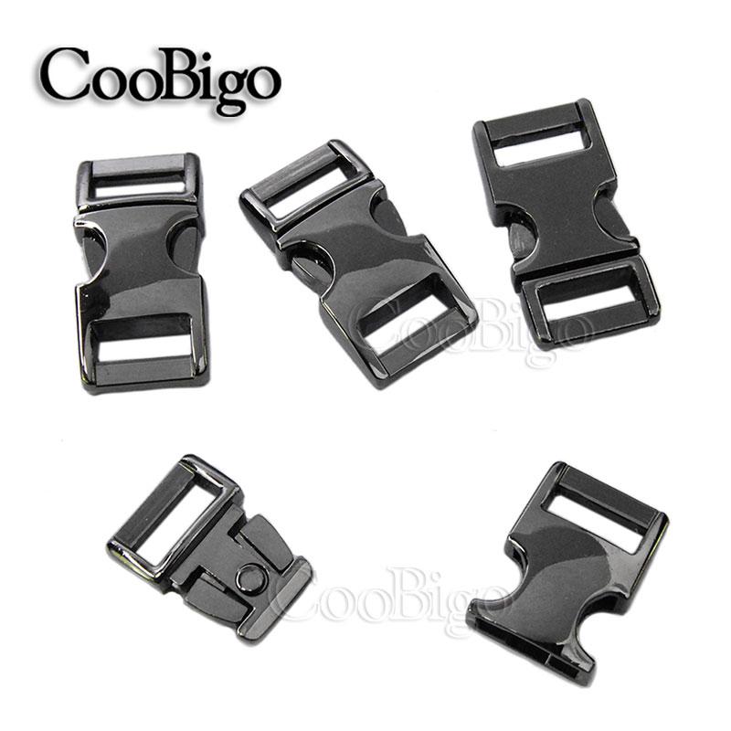 10pcs 3/8" Metal Side Release Buckles 550 Paracord Bracelet Buckle Braid Wristband Clasp Bag Backpack Strap Webbing Accessories