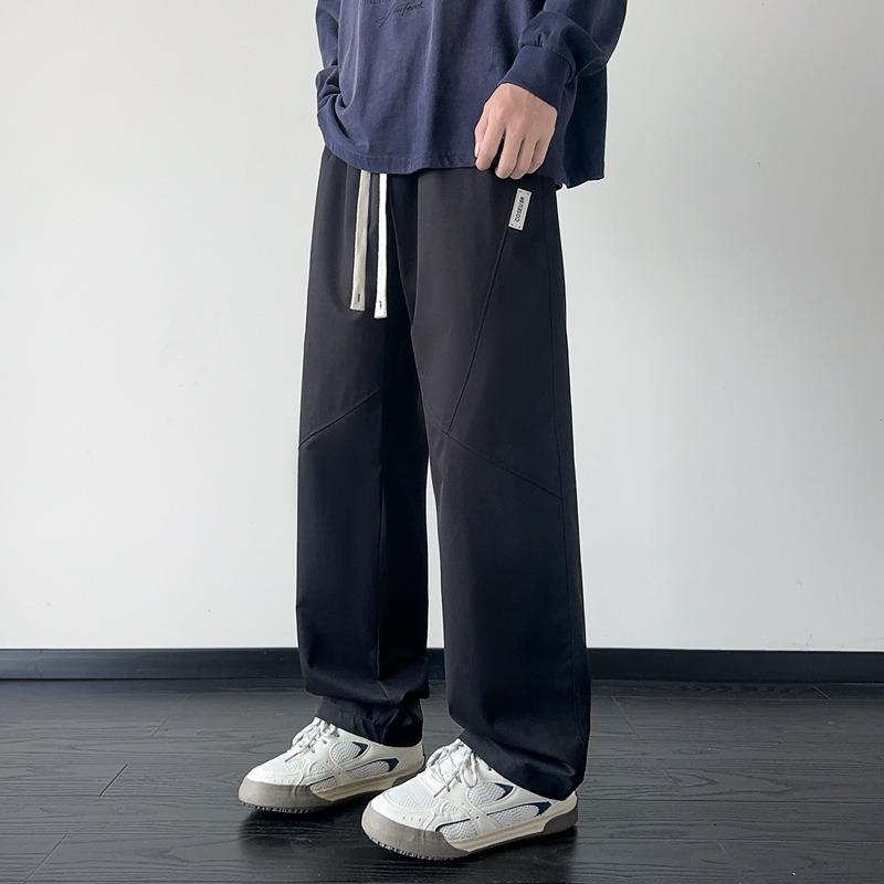 Casual Men's Trendy Loose Draped Wide-leg Handsome Straight Sports Trousers In Spring and Autumn
