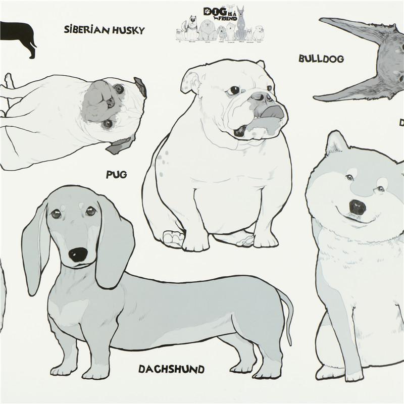 Lovely Dog Is A Friend Wall Stickers Home Decor Animal Wall Decals Diy Mural Art