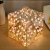 Tulip Night Light Flower Sea Rubik's Cube Night Light Desktop Ambience Light Diy Creative Gift Handmade Materials Pack