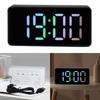 Mirror Clock Snooze Alarm Digital Timer Large Led Display Date Temperature Mute-