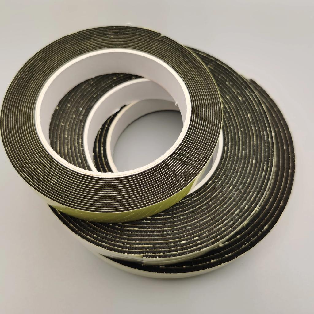 EVA Single-sided Foam Tape Black Weatherstripping Seal Strong Adhesive Soundproof Windproof for Doors Windows Furniture Auto Etc