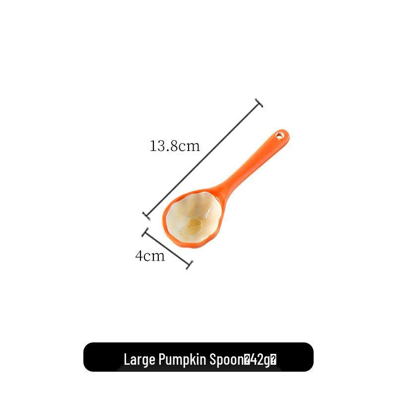 Chic Pumpkin Ceramic Mug with Lid & Spoon - Trendy, High-Value Breakfast Cup for Women