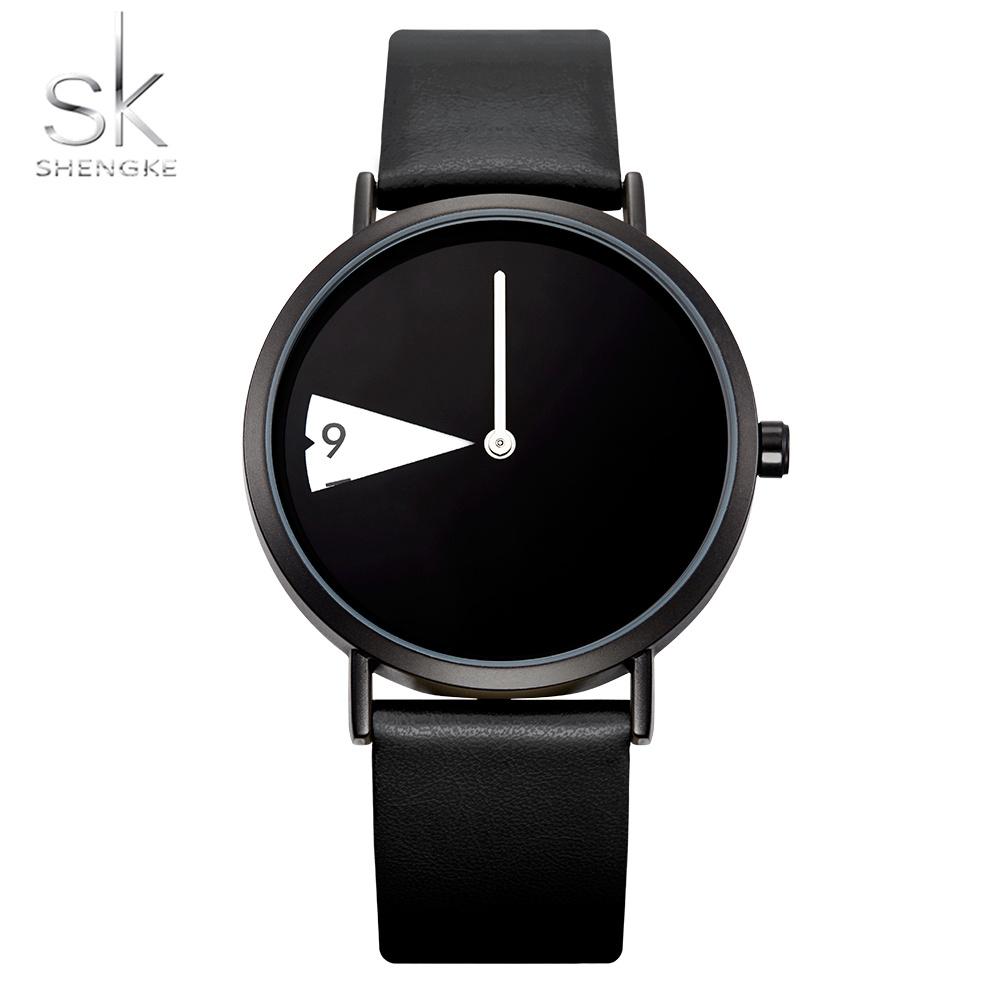 Orologio Da Donna SHENGKE – Quadrante Verde Soleil Con Indici Dorati – Cinturino In Pelle – Impermeabile 30m – Regalo Con Confezione