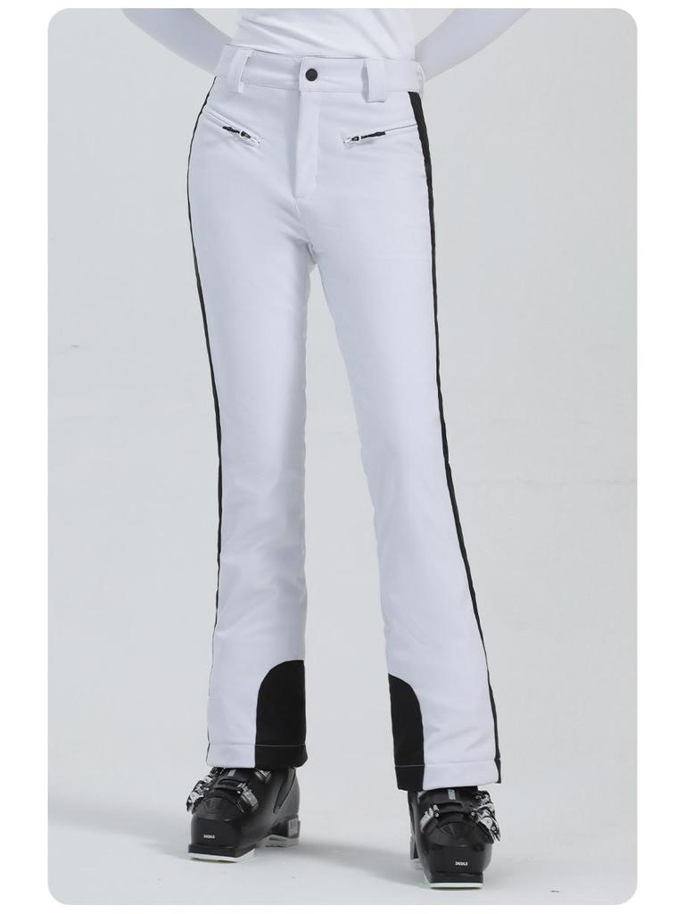 Dámské kostkované lyžařské kalhoty nového stylu: Větruodolné, Voděodolné, Elastické, Odolné proti oděru a Hřejivé Dvouvrstvé Venkovní Vybavení.