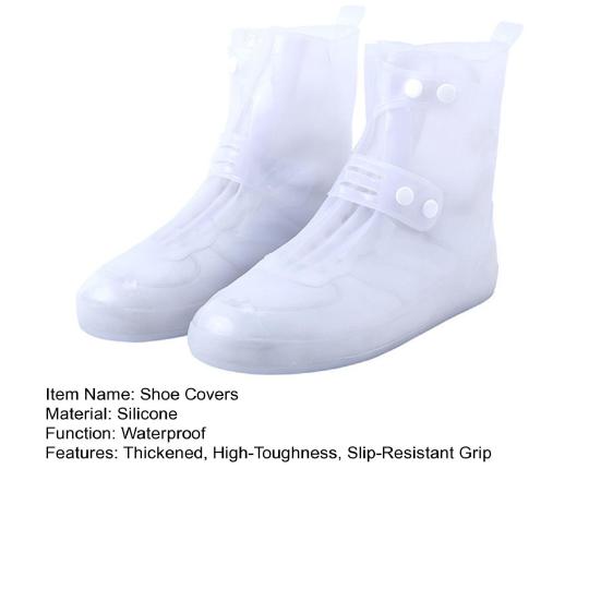 1 Pair Rainproof Shoe Covers Waterproof Anti-Puncture Wear-Resistant Non-Slip Shoe Protectors Outdoor