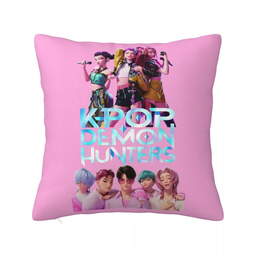 Huntrix Girl Pillow Case Kpop Demon Hunters Cushion Covers Awesome Decorative Pillowcase For Car 40X40Cm