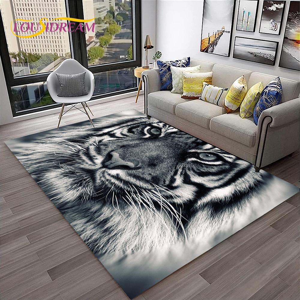 3D Cartoon Droom Tijger Dier Beest Tapijt Vloerkleed voor Huis Woonkamer Slaapkamer Bank Deurmat Decoratie, Kinder Vloerkleed Antislip Vloermat